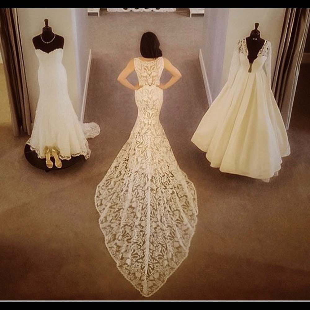 Sareh Nouri Jonquil Lace Mermaid Wedding Gown